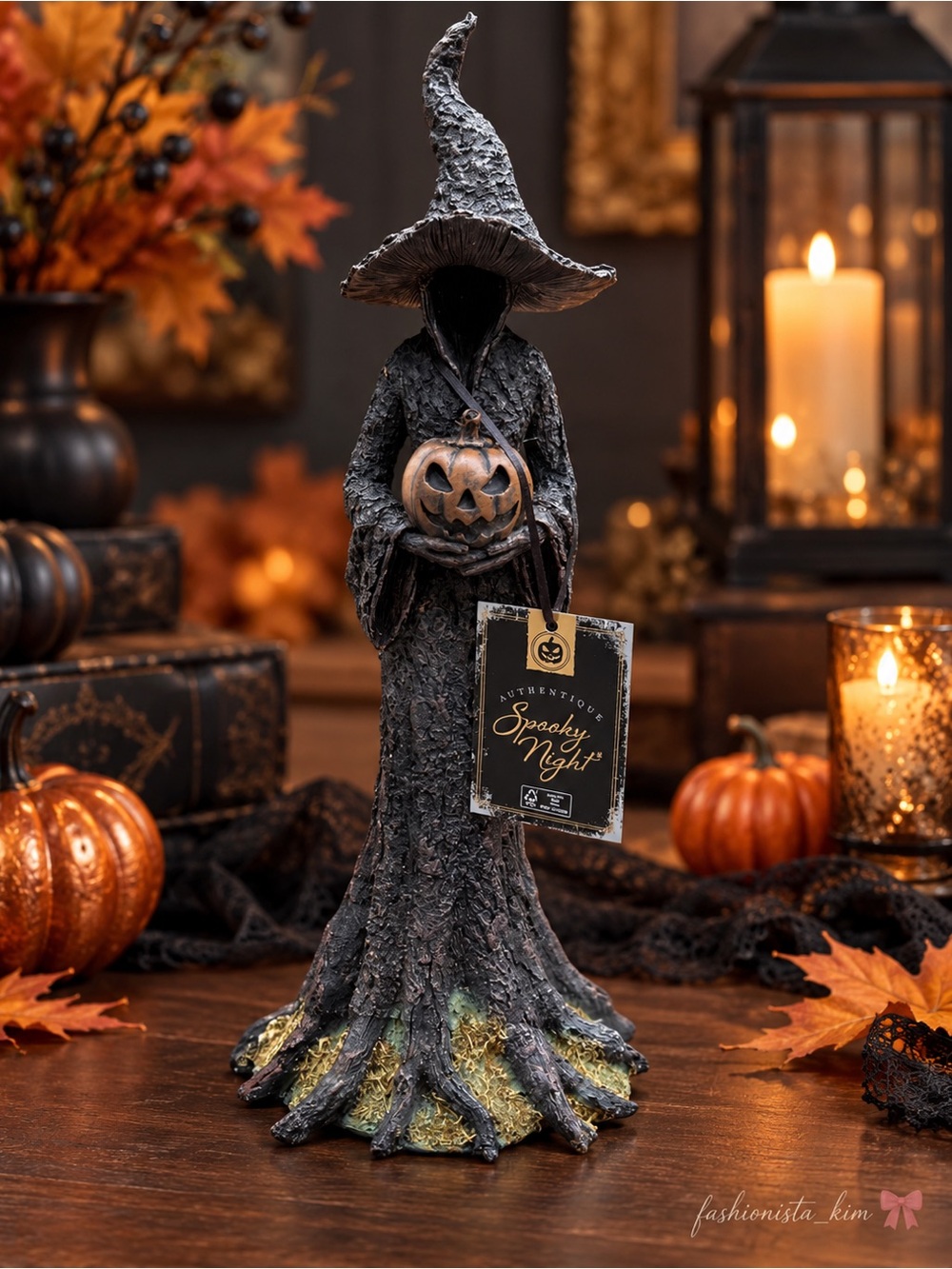 TikTok viral Halloween moss witch tree with pumpkin Spooky Nights Witch 15”